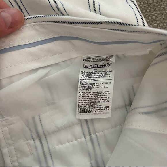 Banana Republic Blake Crop White Stripe Wide Leg Pants - Picture 5 of 10